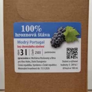 Obrázek WhatsApp, 2025-10-07 v 16.38.08_d18cd06e Hroznová šťáva Modrý Portugal - BOX 3 l